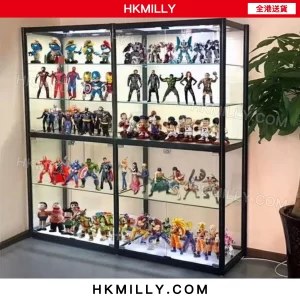 A&0997展示櫃 玻璃櫃 透明櫃 鋼化玻璃 樂高展示櫃貨架防塵家用玻璃陳列櫃