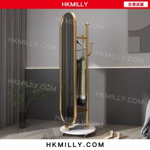 A&1171試衣鏡全身鏡旋轉落地鏡掛衣架臥室鏡穿衣鏡衣帽架帶轆掛衣鏡