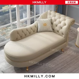 A&1362貴妃椅 真皮貴妃沙發 皮質梳化 懶人躺椅 臥室美式梳化椅