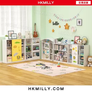 A&1612兒童書櫃 玩具收納櫃 推拉門櫃子 趟門櫃 可DIY貼紙改造 鋼製櫃