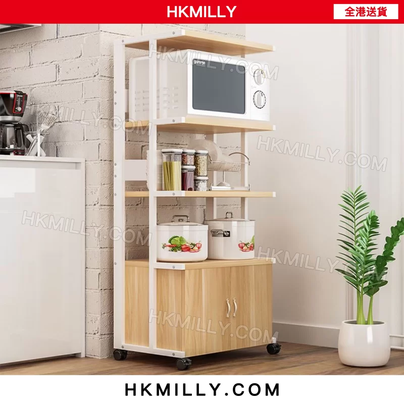 A&1832廚房置物架 電器置物櫃 微波爐 鍋具架子 落地收納架