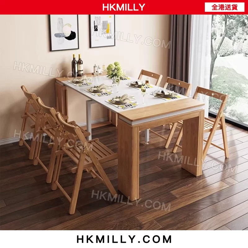 A&0926折疊餐枱椅組合 餐桌 餐椅 食飯枱 吃飯桌 伸縮餐枱 收縮桌 可移動 可收納