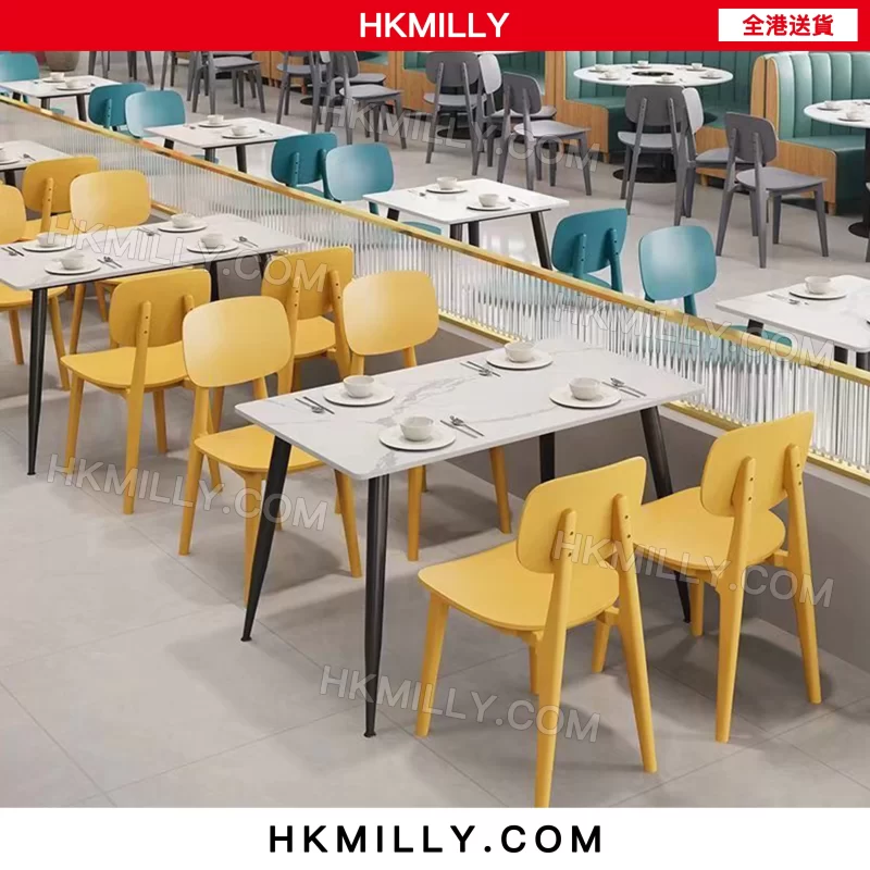 A&1464簡約餐椅 可疊放靠背椅 餐廳家用多顏色選擇塑料椅子
