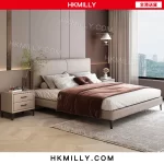A&1520油壓床儲物床 框架床 雙人床 四呎床 五呎床 Queen size bed 氣壓床 液壓床 科技佈床頭軟靠 收納床架全新包送貨