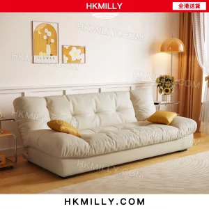 A&1577貓抓佈懶人沙發床 牛奶絨梳化床 雲朵Sofa 可折疊沙發 奶油風格 Sofa bed