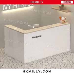 A&1660可訂造尺寸收銀台 轉角前台 L型工作枱 迎賓臺 超市櫃枱 接待枱 接待桌 吧檯 櫃枱 收銀桌