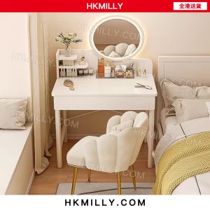 A&1797梳妝枱 化妝枱 化妝品收納櫃 大容量床頭櫃帶鏡子