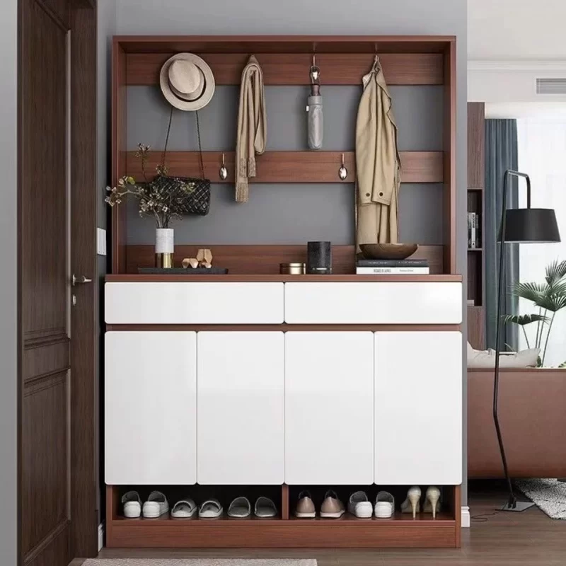 A&08640 全新高身鞋櫃 Shoe cabinet家用門口大容量收納玄關櫃省空間門廳櫃陽台儲物櫃鞋架 衣帽架 屏風櫃 - Image 4