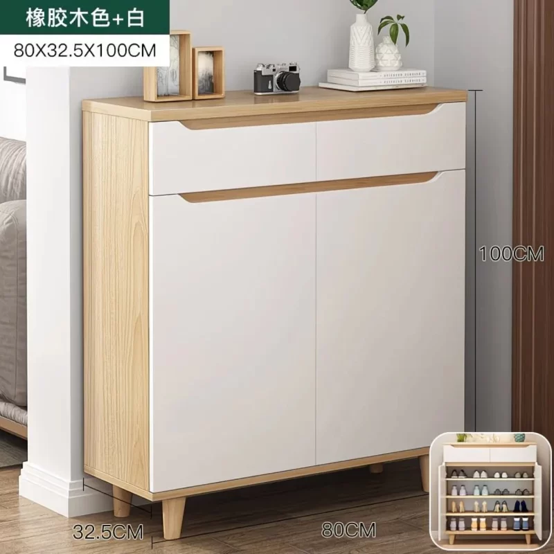 A&08640 全新高身鞋櫃 Shoe cabinet家用門口大容量收納玄關櫃省空間門廳櫃陽台儲物櫃鞋架 衣帽架 屏風櫃 - Image 15