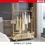 A5095掛衣架 衣帽架 臥室落地置物架 可移動帶轆 衣服收納架全新包送貨