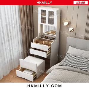 A5183梳妝台 床頭櫃 化妝桌 翻蓋化妝品收納櫃 高身櫃 臥室儲物櫃 儲物凳 多功能收納凳