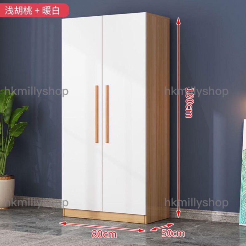 A&0478衣櫃 平開門衣櫃 臥室儲物櫃 收納櫃 簡約雙開門衣櫃 - Image 6