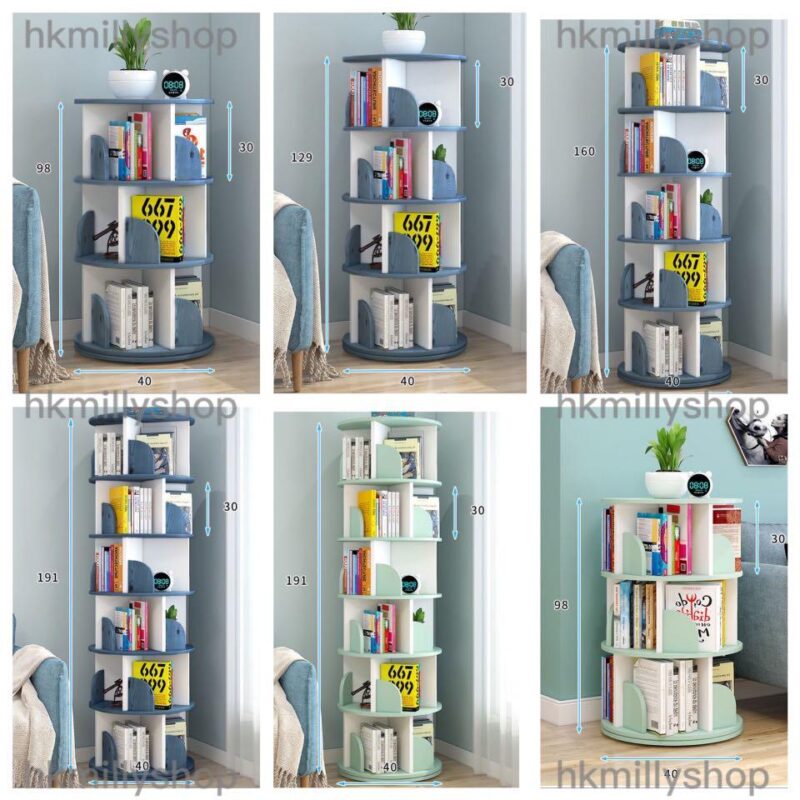 A&0521旋轉書架 簡約兒童書櫃 360度可旋转Rotating bookshelf - Image 4