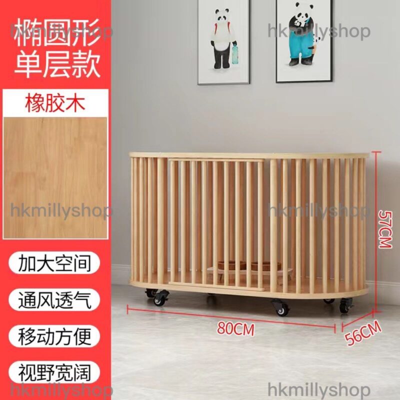 A&0754實木貓屋 橡膠木 松木貓咪別墅 貓窩 貓籠子 貓房子 貓櫃 - Image 5