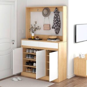 A&0864全新高身鞋櫃 Shoe cabinet家用門口大容量收納玄關櫃省空間門廳櫃陽台儲物櫃鞋架 衣帽架 屏風櫃