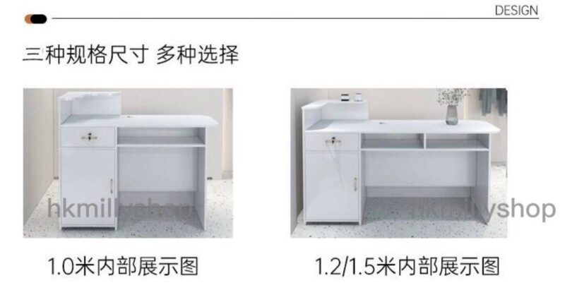 A&1271收銀櫃吧枱桌收銀台小型簡約公司前台門店收銀台店鋪專用服裝店奶茶店吧枱辦公枱電腦台 - Image 7
