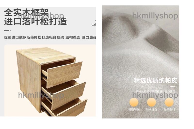 A&1365免安裝實木抽屜櫃 五斗櫃 多層收納櫃 床頭櫃 化妝櫃 - Image 4