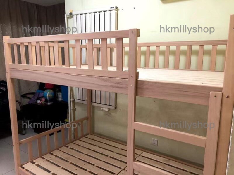 A1380實木櫸木上下床 床架 兒童床 高低床 寶寶床 子母床 實木成人床 雙層床 上下鋪 碌架床 上下同寬 全新包送貨 - Image 5