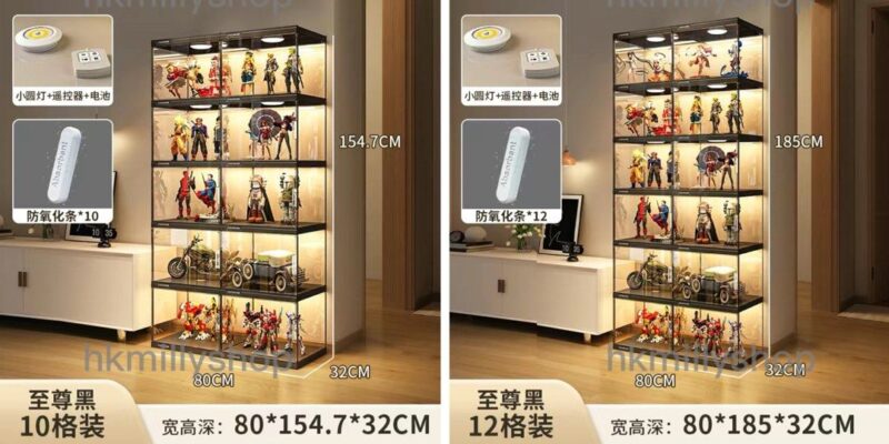 A&1387樂高櫃展示櫃積木櫃防塵櫃高櫃亞克力櫃透明櫃油壓櫃手辦櫃收納櫃玩具櫃模型櫃 - Image 8