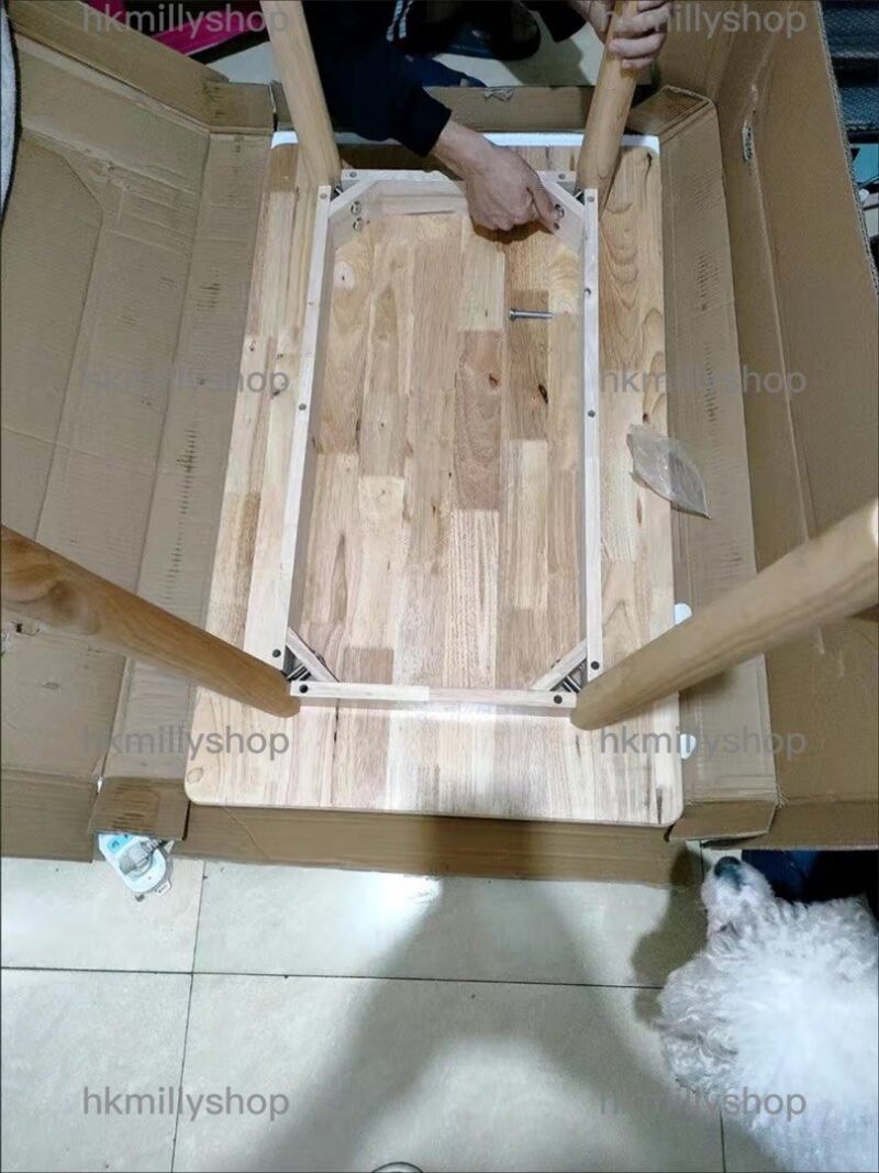 A&1392實木橡膠木餐桌椅組合 四人位六人位八人位全新包送貨 - Image 7