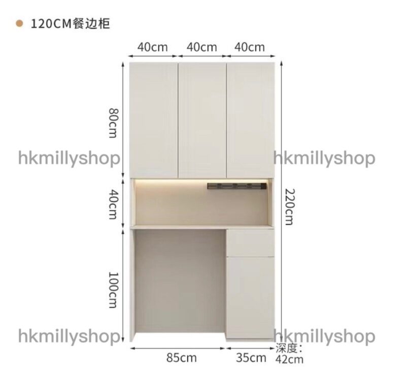 A&1441可訂製尺寸餐邊櫃 酒櫃 茶水櫃 碗櫃 電器置物櫃 - Image 7