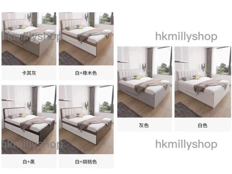 A&1447可訂製尺寸油壓床 儲物床 氣壓床 榻榻米 床頭軟靠背 - Image 5