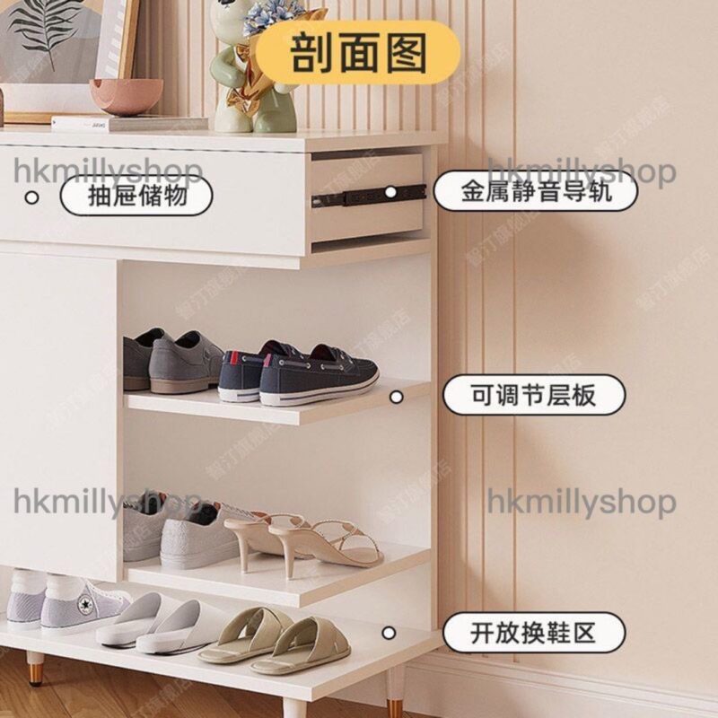 A&1459鞋櫃 鞋架 換鞋凳 入門收納櫃 玄關櫃 儲物櫃 櫃桶 可拆卸層板 櫃子全新包送貨 - Image 6