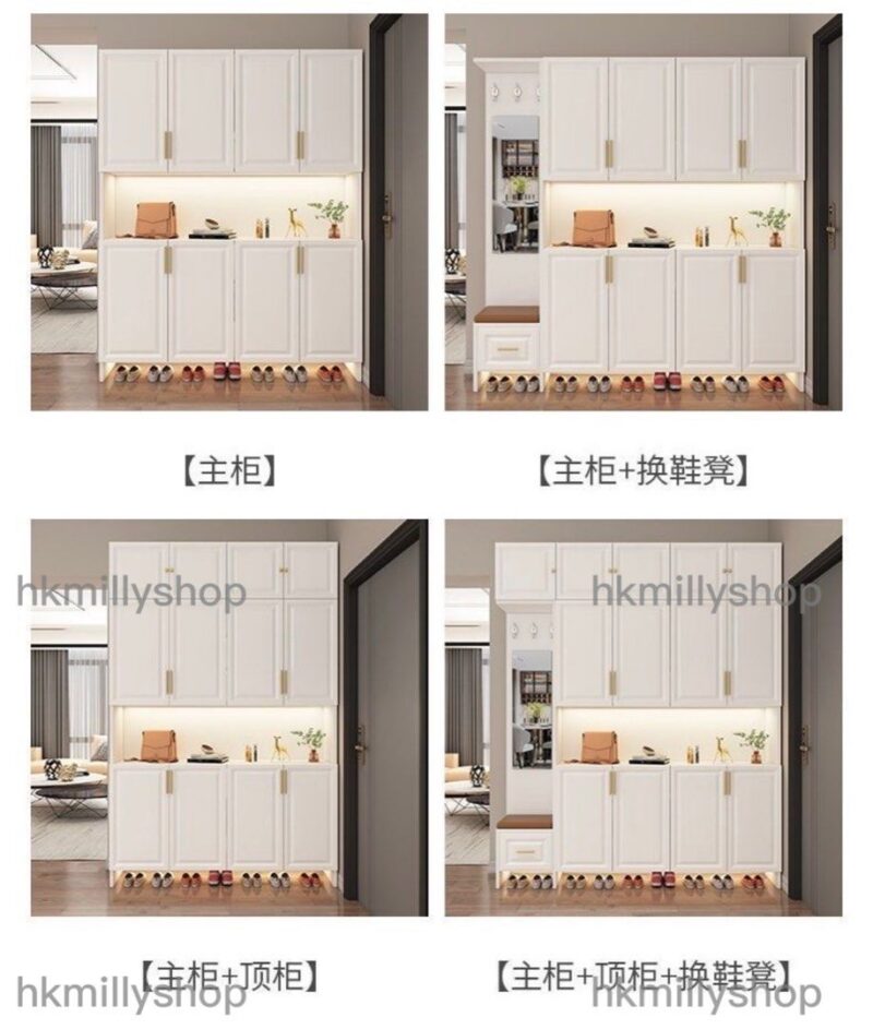 A&1460高身鞋櫃 入門櫃 玄關櫃 隔斷櫃 屏風櫃 鞋架換鞋凳一體櫃 組合櫃 大容量儲物櫃 雜物櫃邊櫃組合 頂天立地櫃子 可坐落地櫃全新包送貨 - Image 6