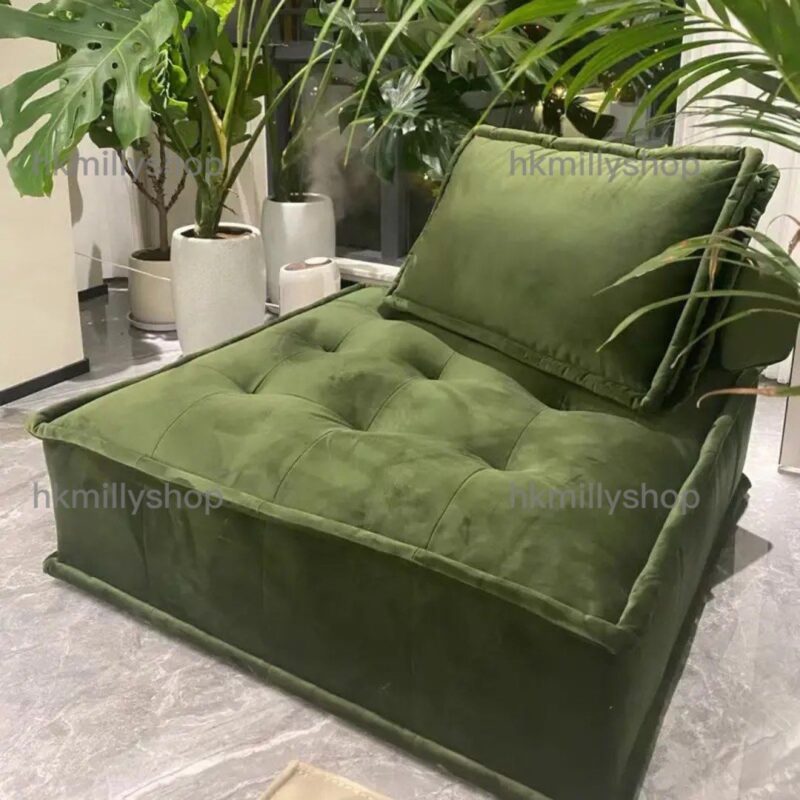A1602貓抓皮科技佈羊羔絨荷蘭絨棉麻布藝方塊沙發懶人沙發榻榻米梳化落地沙發