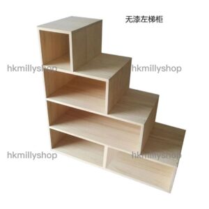 A&1603實木梯櫃高架床側面正面樓梯爬梯儲物樓梯書架多層收納架儲物架收納櫃