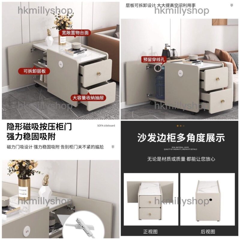 A&1665邊櫃 角櫃 側櫃 墻角櫃子收納櫃 展示櫃 拐角櫃 轉角櫃 沙發邊桌 茶几 邊幾 角落儲物櫃 雜物櫃 落地置物櫃 抽屜櫃 櫃桶櫃 - Image 4
