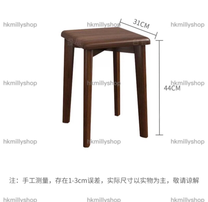 A&1779實木圓形凳子 疊疊凳 加固耐用 板凳 餐椅 椅子 簡約凳子 可疊放 - Image 10