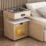 A&1872免安裝智能床頭櫃保險櫃 無線充電 USB接口 夾萬櫃
